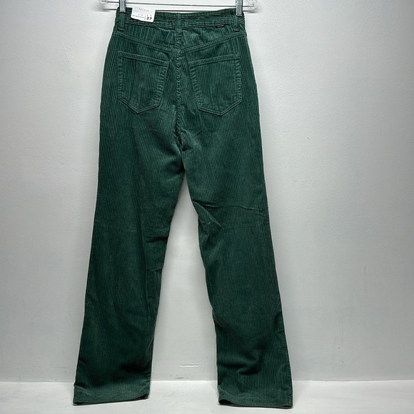 PacSun Corduroy Pants 90s Boyfriend Embroidered Floral Evil Eye Green New 27 - Picture 5 of 9